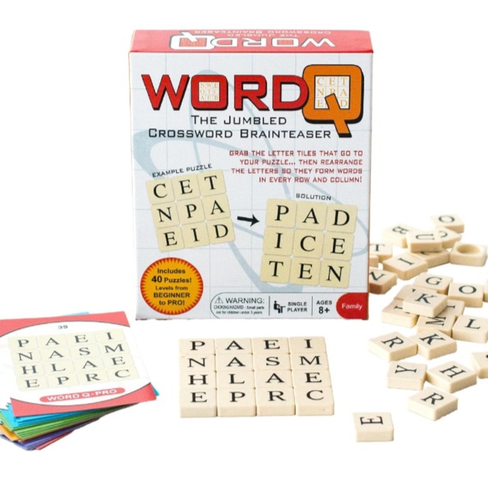 Word Q Jumbled Crossword Brainteaser Includes 40 Puzzles Beginner to Pro (New)